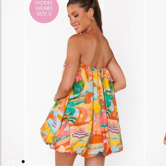 NWT! SHOW ME YOUR MUMU BEVERLY BUBBLE-HEM DRESS - Size Small 🏰 - Picture 4 of 6